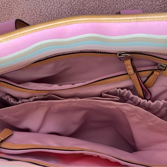 Coach Striped Tote Diaper Bag - Picture 14 of 15